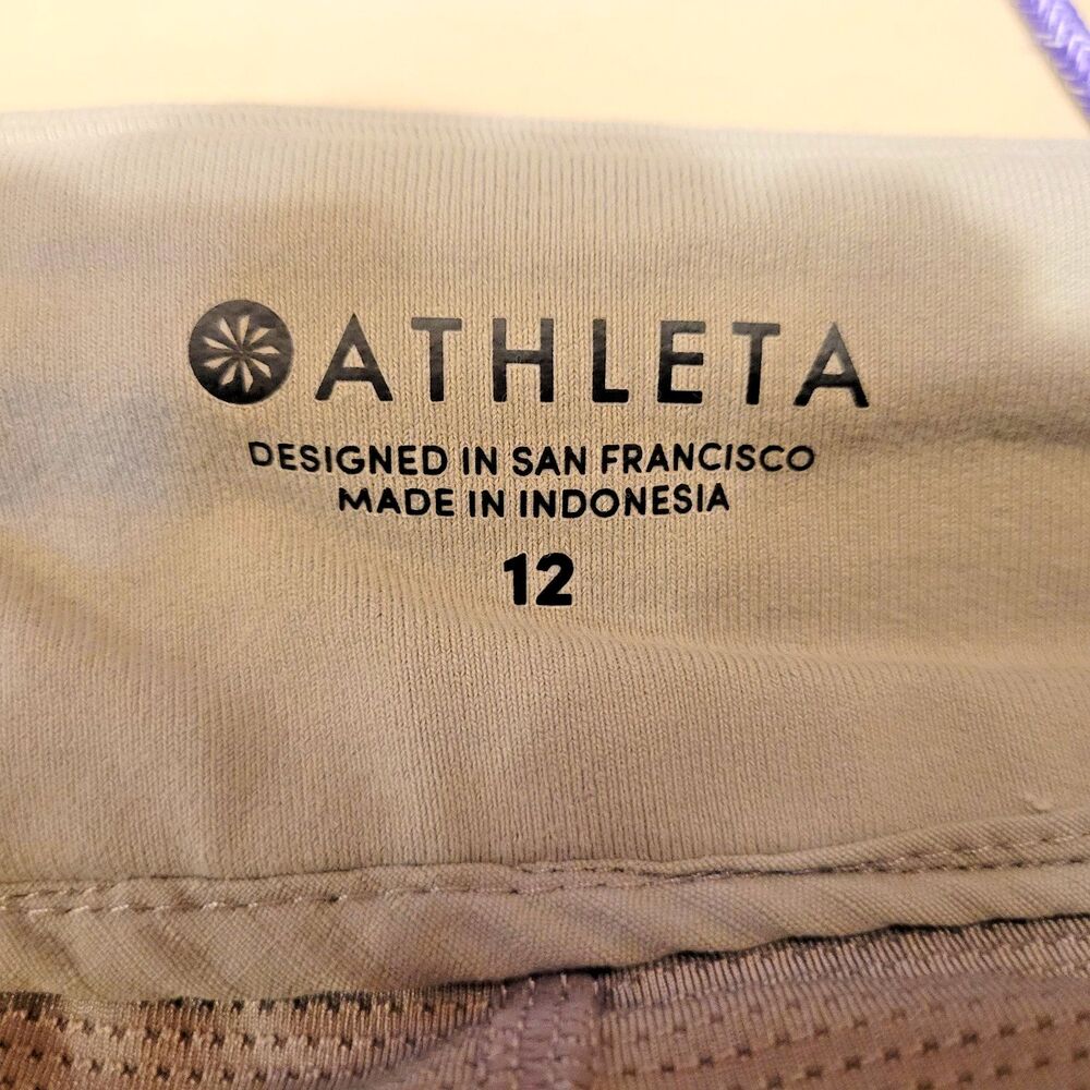 Athleta Trekkie Skort Womens 12 Cargo Pockets Mini Skirt Gray Hiking Athletic - Picture 6 of 7